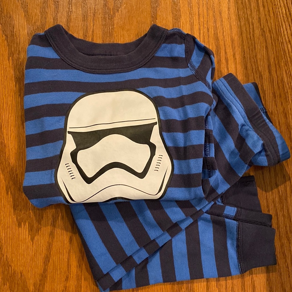 Hanna Andersson Star Wars/Storm Trooper Pajama Set, Blue, Size 3 (90cm)